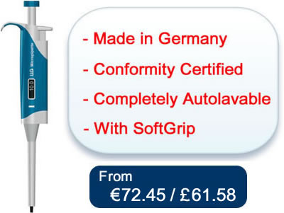 Purchase LLG Pipettors from 90.85 Euro and 81.14 Sterling Pounds