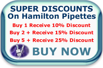 Super Discounts on Hamilton Pipette Range