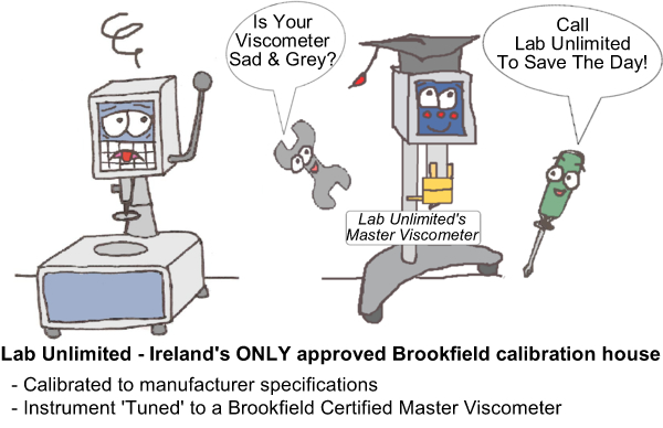 Is your viscometer sad and grey? Call Lab Unlimited to save the day!