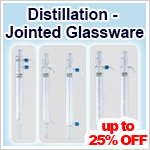 Up to 25 percent discount on distillation - jointed glassware