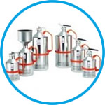 Safety cans for solvents, with screw-cap 1¼
