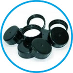 Screw caps, PP, for wide mouth containers, series 310 and storage jars, series 376, pack of 100