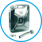 Stainless steel jerrycan
