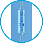 Volumetric pipettes, AR-glas®, class AS, 2 marks, blue graduation