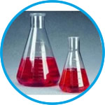 Erlenmeyer flasks with baffles, PC, large pack