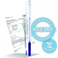 Precision thermometer ACCU-SAFE, similar ASTM, calibratable, stem type