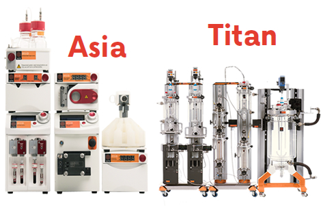 asia and titan continuous flow chemistry systems