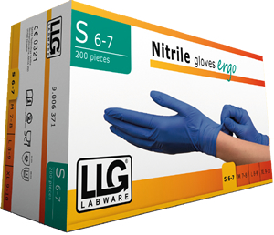 LLG ergo Nitrile powder-free gloves