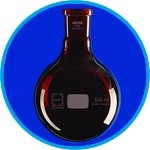Round bottom flasks with conical ground joint, amber, DURAN®