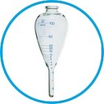ASTM centrifuge tube, pear-shaped with cylindrical base, borosilicate glass 3.3