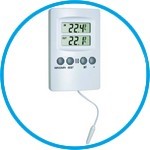 Digital min./max. indoor/outdoor thermometer with sensor