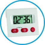 Digital countdown timer and stopwatch