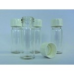 Sample vials with screw cap, clear