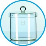 Glass cylinders with knob lid, DURAN®