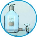 Aspirator bottles, Duran®, conical joint neck and outlet tubulure, with stoppers