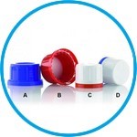 Caps for  narrow-mouth reagent bottles, PP