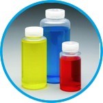 Wide mouth bottles Nalgene™ PMP, with screw cap made of PP