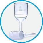 Filter funnels, borosilicate glass