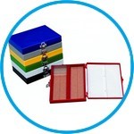 Durable microscope slide boxes