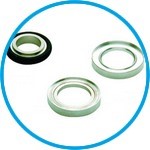 Vacuum fittings, centring rings