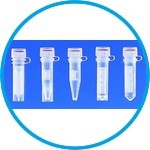 Micro tubes, PP, with attached screw cap, PP, with silicone seal
