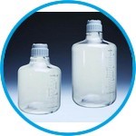 Narrow neck aspirator bottle, clear, PC with screw cap, PP