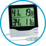Digital thermo-hygrometer for room and outdoor measurement