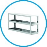 Racks with drawers for upright freezers, stainless steel, for boxes with 130 mm height