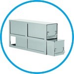 Double trays for upright freezers, stainless steel