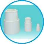 Stoppers, rubber, with turn-over flange