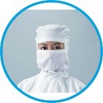 Hoods ASPURE, for cleanroom overalls, Polyester, eye out type