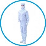 Overall for clean room, front zip, polyester