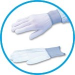 Undergloves, ASPURE cool, white polyester