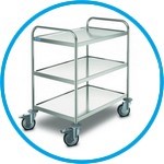 Transport trolley, stainless steel