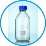 Laboratory bottles Protect DURAN with retrace code and with screw cap
