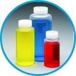Wide mouth bottles Nalgene™ PMP, with screw cap, PP