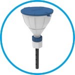 Safety funnel with ball valve, V2.0, HDPE