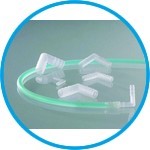 Tubing connectors, L-shape, PP