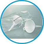 Disposable funnels, PS, white