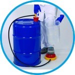 Disposable foot pumps OTAL®, with PE conveying pipes
