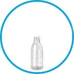 Narrow-mouth bottles, soda-lime glass, clear