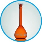 LLG-Volumetric flasks, borosilicate glass 3.3, class A, amber glass