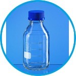 Laboratory bottles, boro 3.3, with screw cap