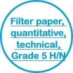 Filter paper, quantitative, technical, Grade 5 H/N