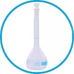 Volumetric flasks, borosilicate glass, class A, with glass stoppers