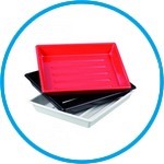Photographic trays LaboPlast®, PVC, with or without grooves