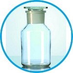 Wide-mouth reagent bottles with stopper, soda-lime glass