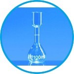Volumetric flasks for sugar tests, Borosilicate glass 3.3, class B, white graduated