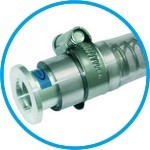 Vacuum fittings, PVC tubing with KF flanged, support spiral insert