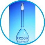 Volumetric flasks USP, borosilicate glass 3.3, class A, blue graduations
